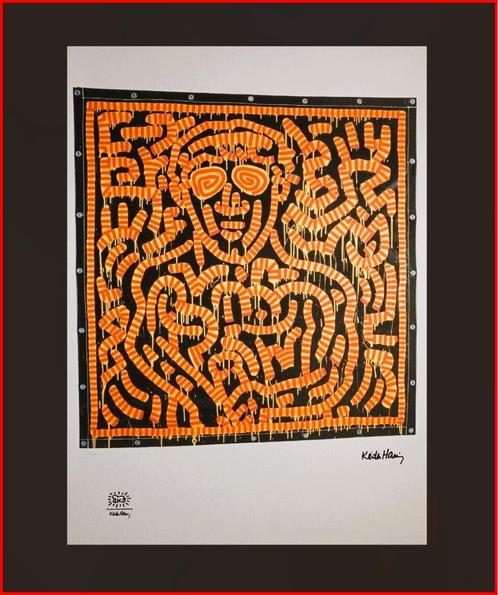 Keith Haring - A/P lithografie "Portret van John F.Kennedy", Antiek en Kunst, Kunst | Litho's en Zeefdrukken, Ophalen of Verzenden