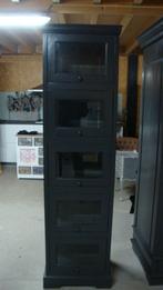 (Servies) (Vitrine)kast met ruitjes, Huis en Inrichting, Kasten | Kledingkasten, Ophalen, Met klep(pen), 50 tot 100 cm, Zo goed als nieuw