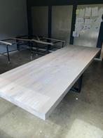 Eiken Tafel  Monocoat White  - 300x100 cm € 1.350,00, 200 cm of meer, 50 tot 100 cm, Nieuw, Rechthoekig