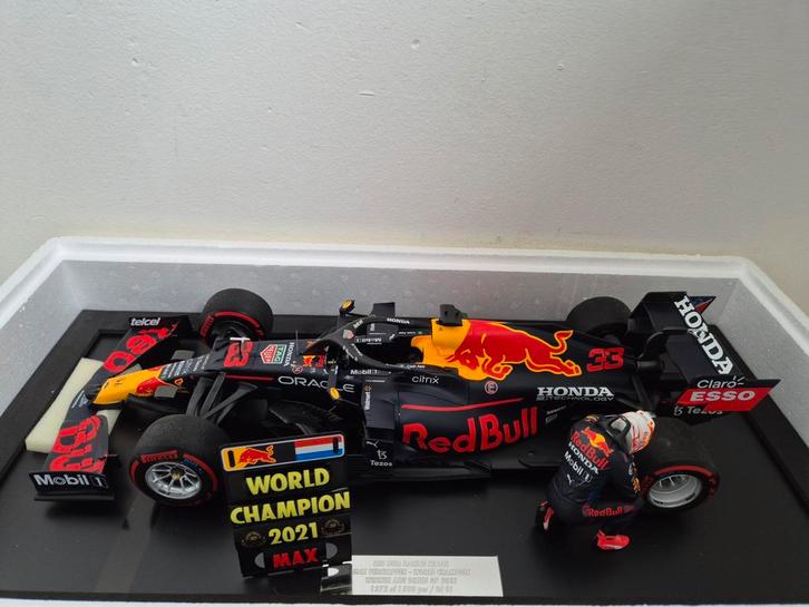 Max verstappen 1:12 world champion abu dhabi rb16b 2021 ed81, Verzamelen, Automerken, Motoren en Formule 1, Nieuw, Formule 1, Ophalen