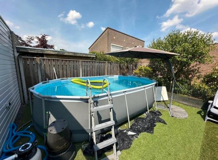 Zwembad Bestway compleet met zandfilter., Tuin en Terras, Zwembaden, Gebruikt, Opzetzwembad, 120 cm of meer, 400 cm of meer, 300 cm of meer
