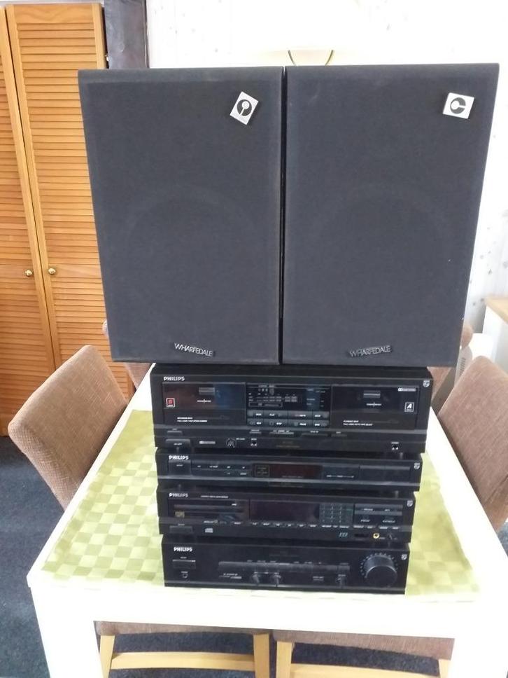 Philips Stereo, Audio, Tv en Foto, Stereo-sets, Gebruikt, Cassettedeck, Cd-speler, Tuner of Radio, Speakers, Philips, Losse componenten