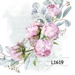 Servetten decoupage/bullet journal – pioenroos vintage L1619, Verzenden, Nieuw, Materiaal