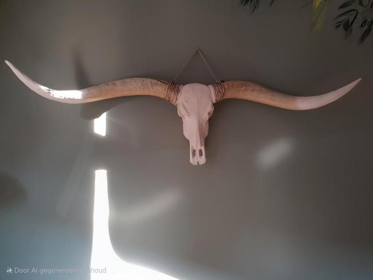Zeer mooie grote longhorn skul/schedel, Verzamelen, Dierenverzamelingen, Zo goed als nieuw, Schedel, Ophalen