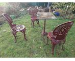 Gietijzer tuinset, Ophalen, Gebruikt, Overige materialen, 2 zitplaatsen