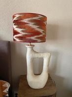 Lampenkap velvet print oranje koper rood bordeux groen, Huis en Inrichting, Lampen | Lampenkappen, Rond, Ophalen of Verzenden