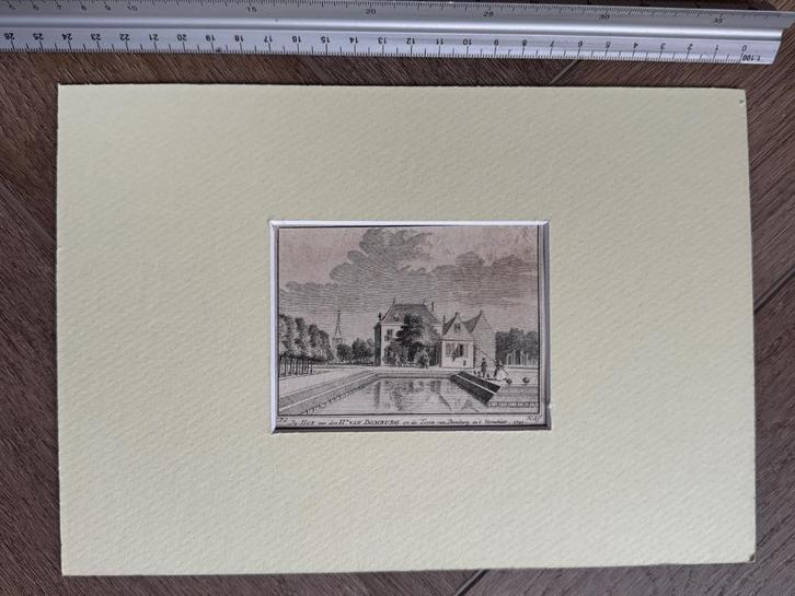 Spilman 1745 / (1745) De hof van de heren van Domburg, Antiek en Kunst, Kunst | Etsen en Gravures, Ophalen of Verzenden