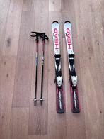 Head Skies 117cm met LEKI stokken 90cm, Ophalen, Gebruikt, 100 tot 140 cm, Carve