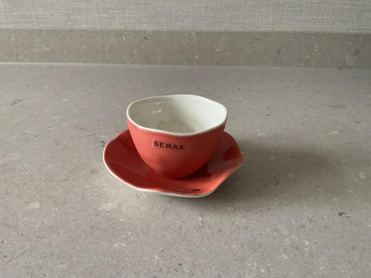 Nieuw: Serax amuse-setje oranje - uit serie Brune Céramique, Huis en Inrichting, Keuken | Servies, Nieuw, Kom(men), Effen, Porselein