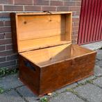 Antieke houten hutkoffer dekenkist opbergkist, Huis en Inrichting, Ophalen, Minder dan 50 cm, Gebruikt, 50 tot 100 cm