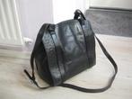 MERMAID Amsterdam aparte zwart leren schoudertas, Ophalen of Verzenden, Zo goed als nieuw, Zwart, Leer