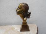 art-deco bustje  meisje  brons, Antiek en Kunst, Ophalen of Verzenden