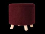Trendy kruk met opbergruimte rode/wines stof of wit, Ophalen of Verzenden, Nieuw, Rond, Hout