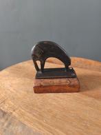 Vintage Bronzen Olifant Sculptuur brutalisme, Antiek en Kunst, Ophalen of Verzenden