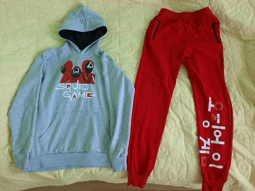 Squid Games 2-delige pak met hoodie en broek, maat 152, Kinderen en Baby's, Kinderkleding | Maat 152, Nieuw, Jongen of Meisje