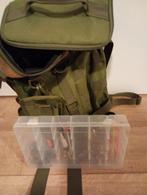 Vis rug tas met doosje hol dobbers, Ophalen of Verzenden, Zo goed als nieuw, Dobber of Lood