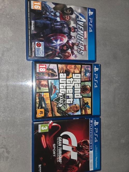 PS4 Games - Avengers, GTA V, Gran Turismo Sport, Spelcomputers en Games, Games | Sony PlayStation 4, Gebruikt, Avontuur en Actie