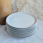 Fris Edam Cleopatra gebaksbordjes 9 stuks, Keramiek, Ophalen of Verzenden, Zo goed als nieuw, Overige stijlen