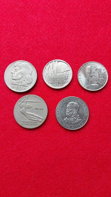 Polen Herdenkingsmunten - 5 Stuks beschikbaar voor biedingen