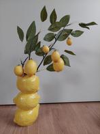 Citroenvaas / Vaas Citroen H: 22 cm. Ø 12 cm., Huis en Inrichting, Woonaccessoires | Vazen, Ophalen, Geel, Aardewerk of Porselein