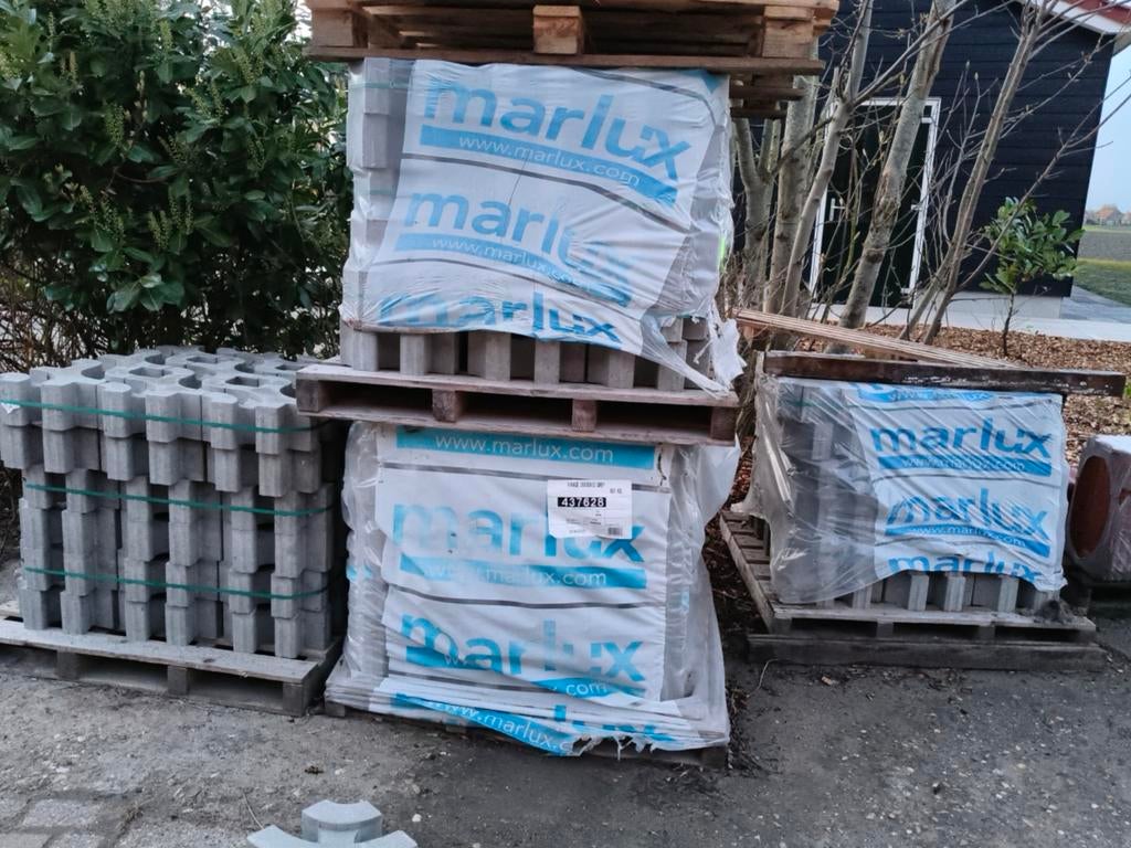 Marlux Virage Grey grasbetonblokken 20m2, Ophalen