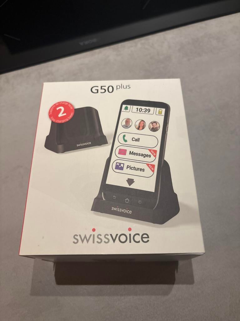 Swissvoice G50 Plus Senioren Smartphone met 2 oplaadstations, Telecommunicatie, Mobiele telefoons | Overige merken, Overige modellen