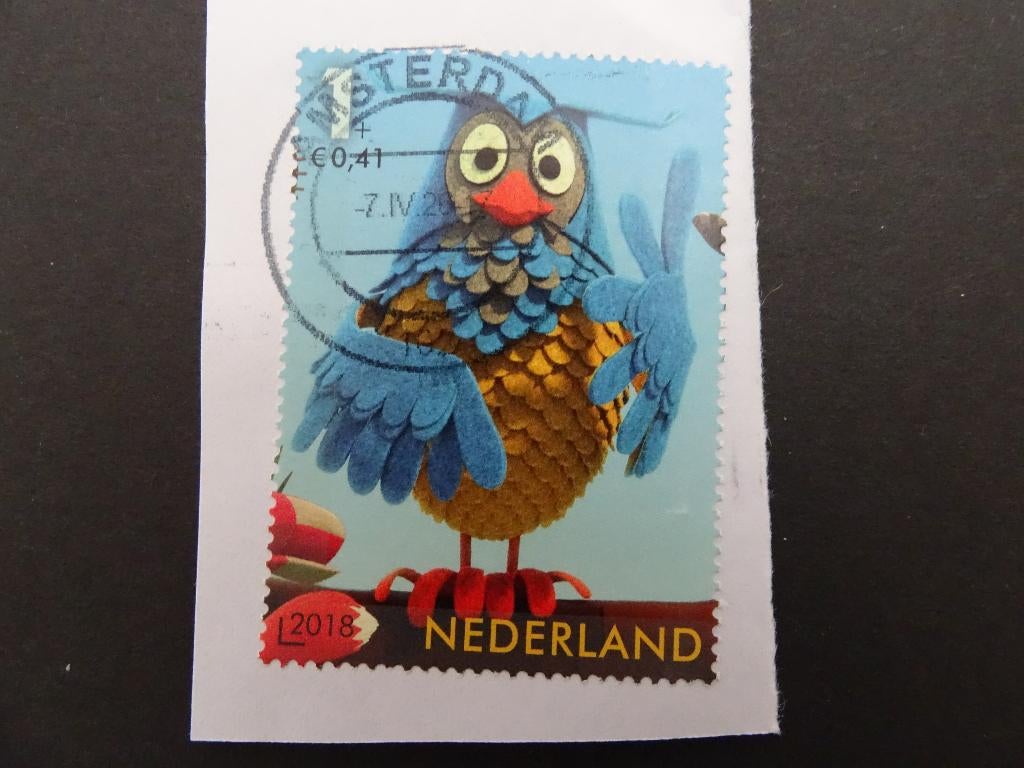 Postzegel NL / Meneer de Uil / € 0,41 / 2018, Postzegels en Munten, Postzegels | Nederland, Ophalen of Verzenden, Na 1940, Gestempeld