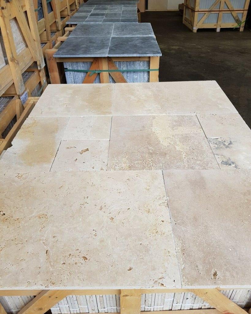 TRAVERTIN TEGELS GETROMMELD, VLOERTEGELS! IN DE AANBIEDING!, Ophalen, Nieuw, 75 m² of meer, Overige typen