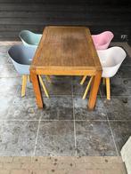 Gratis eettafel met 4 stoelen, Ophalen, Gebruikt, 50 tot 100 cm, 150 tot 200 cm