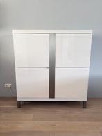 Kast (hoogglans wit), Huis en Inrichting, Ophalen, Kunststof, Gebruikt, 100 tot 150 cm