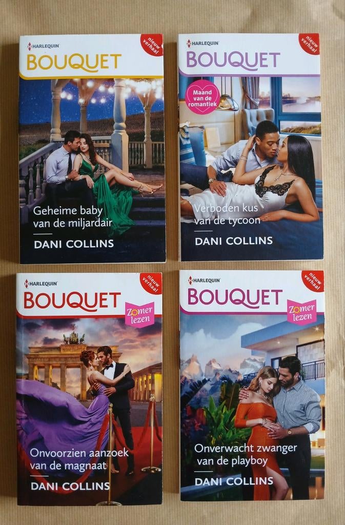 Harlequin Bouquet:Serie 4 Bruiloften, 4 Schandalen, Ophalen of Verzenden, Zo goed als nieuw, Dani Collins, Nederland