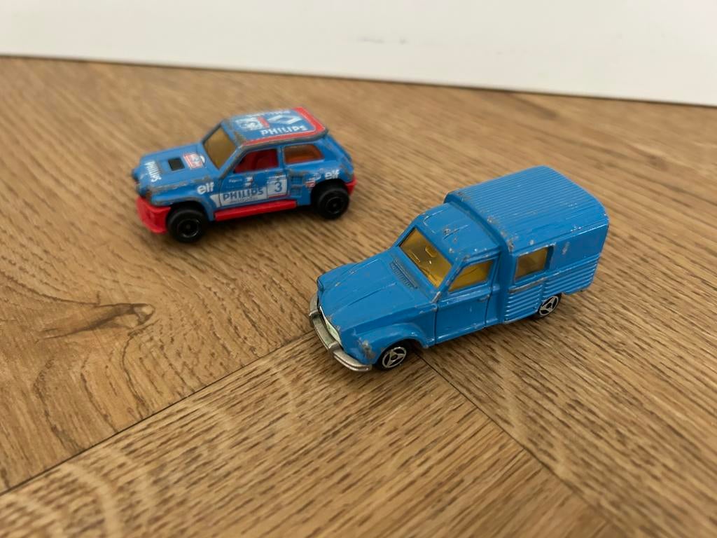 2x Majorette 255 C Renault Maxi 5 Turbo 235 Citroen Acadiane, Ophalen of Verzenden, Gebruikt, Auto, Majorette
