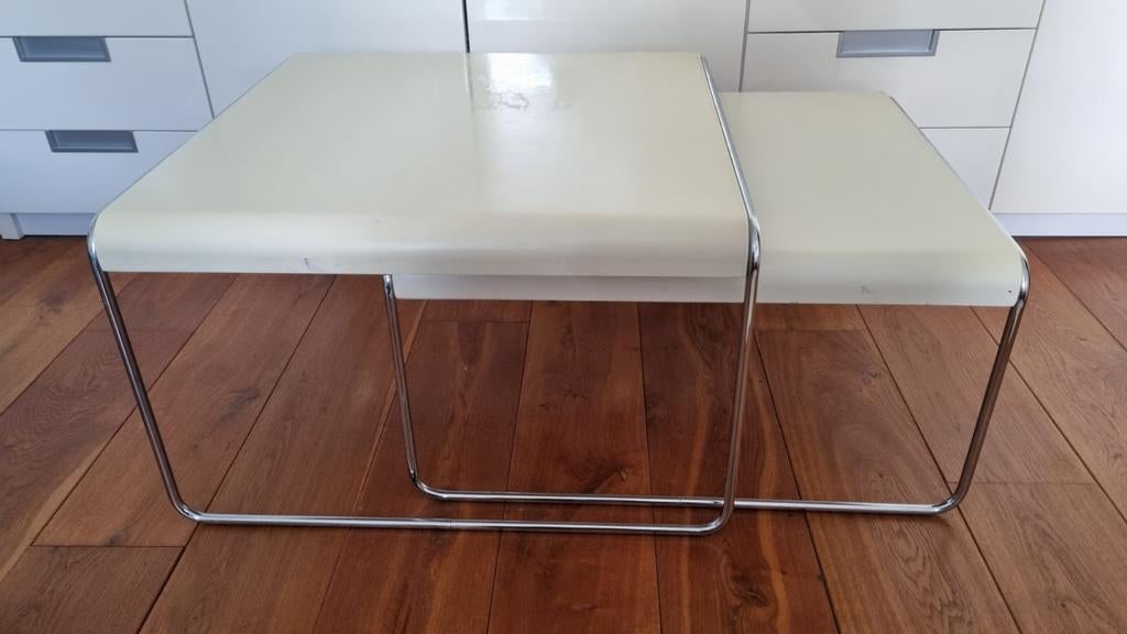 Set van twee Casina Zap?  salontafels 70x70x44 en 70x60x37, Ophalen, Modern design, Gebruikt, 50 tot 100 cm