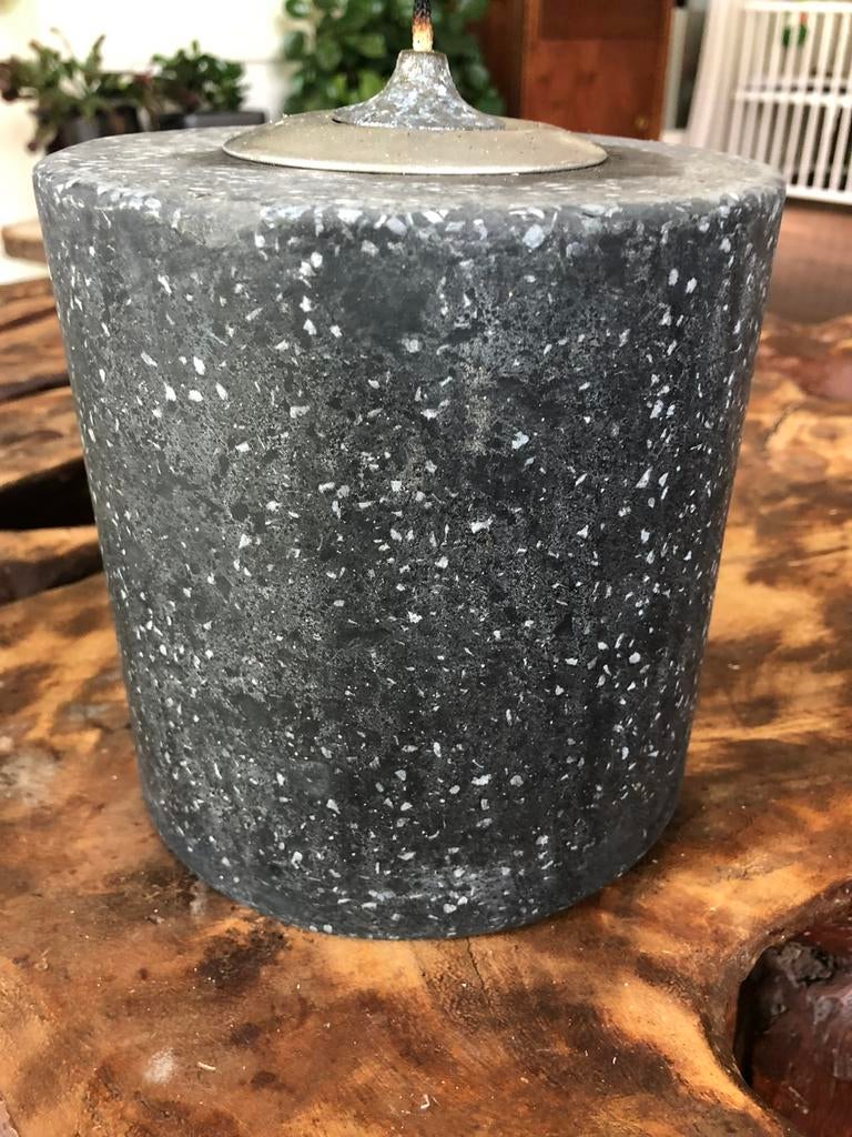 Natuurstenen olielamp, Ophalen, Steen, Rond, Zo goed als nieuw