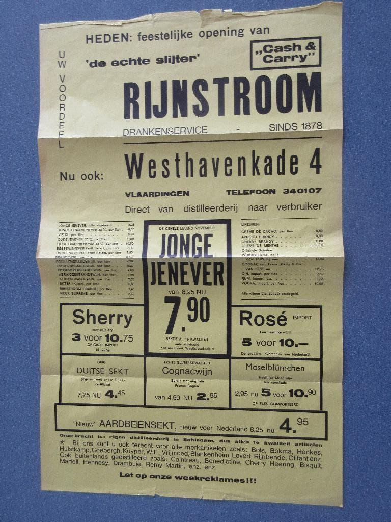Vlaardingen, Opening Rijnstroom / flyer, Ophalen of Verzenden, Gebruikt, Overige typen