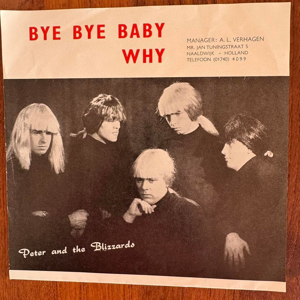 Peter and the Blizzards - Bye bye baby   Nederbeat  zeldzaam, Gebruikt, Verzenden, 7 inch, Single