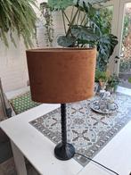 goudbruine ovale lampenkap, Klassiek, landelijk, Ophalen of Verzenden, Zo goed als nieuw, Ovaal