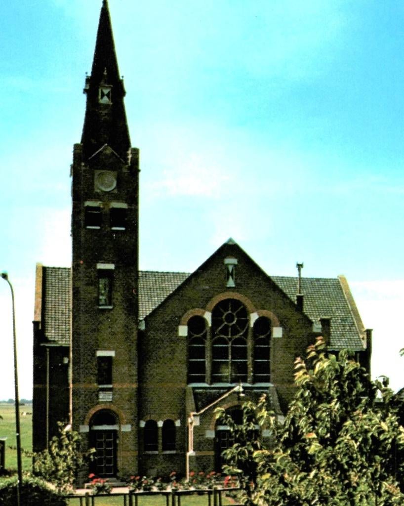 801249 Lollum Fr Geref Kerk Nette oude kaart Onbeschreven, Verzenden, 1960 tot 1980, Ongelopen, Friesland