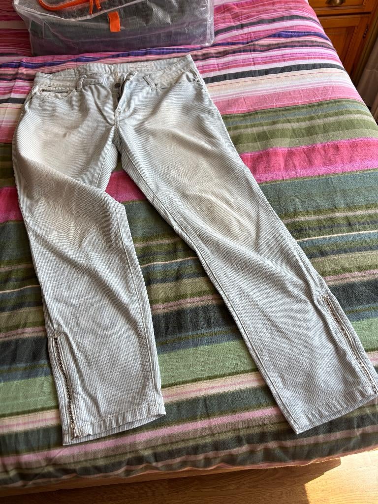 Esprit capri jeans blauw / wit maat 33 (40/42), Blauw, Maat 42/44 (L), Ophalen of Verzenden, Zo goed als nieuw