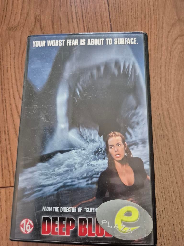 Deep Blue Sea videoband - Spannende haaienfilm, Cd's en Dvd's, VHS | Film, Vanaf 16 jaar, Ophalen of Verzenden, Gebruikt, Actie en Avontuur
