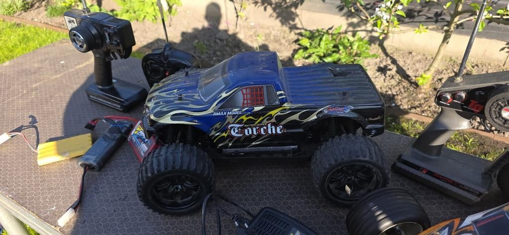 RC hobby set met Traxxas Rustler - voor onderdelen/reparatie, Gebruikt, Auto offroad, Schaal 1:10, Ophalen