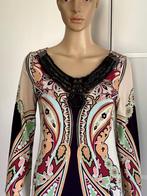 J353 Ana Alcazar maat 36=S jurk jurkje beige/zwart/groen, Kleding | Dames, Beige, Ophalen of Verzenden, Zo goed als nieuw, Knielengte