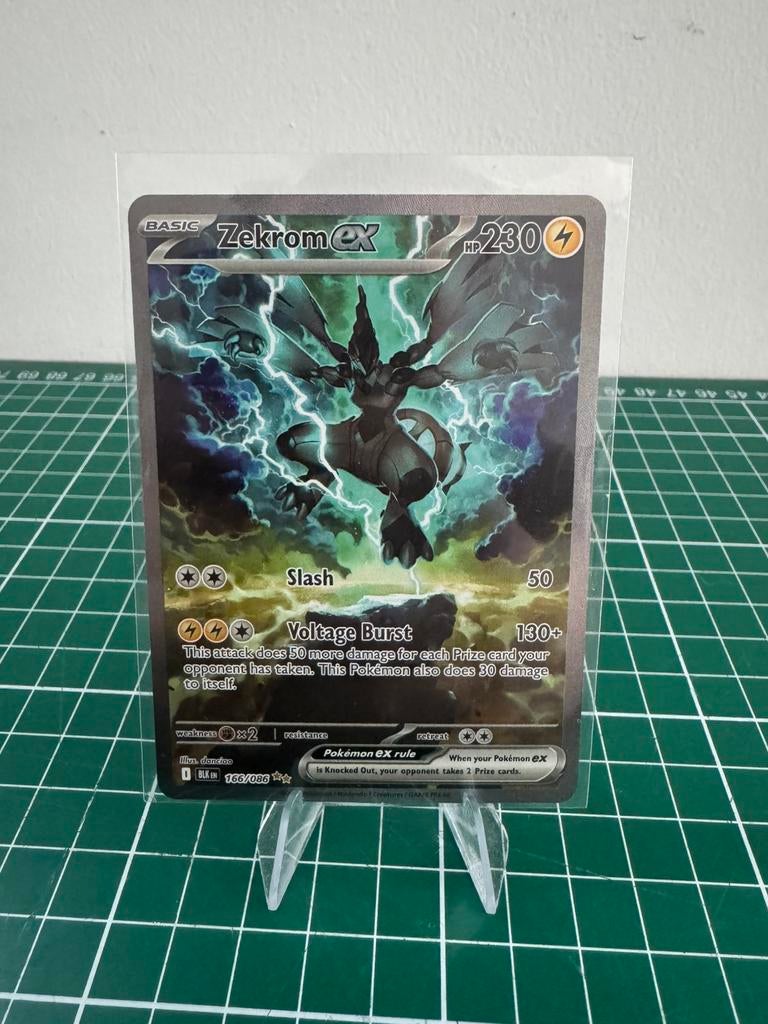 Pokemon black bolt zekrom ex 166, Ophalen of Verzenden, Zo goed als nieuw