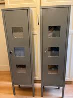 IJzeren kasten met CD slots voor fotos - Set van 2, Huis en Inrichting, Kasten | Lockerkasten, Ophalen, Zo goed als nieuw