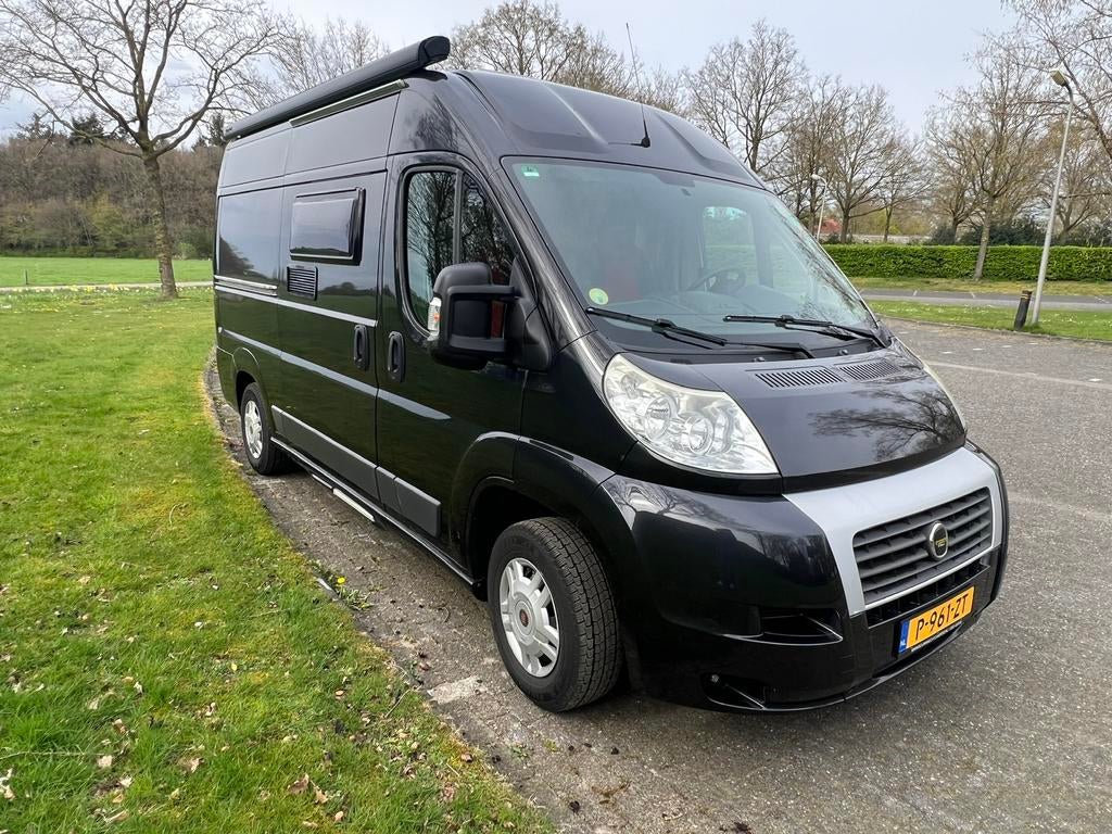 Karmann Mobil Davis 540 2.3D 131PK 2013 Zwart, Buscamper of Camperbus, Ringverwarming, Fiat, Tot en met 2