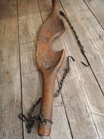 Antieke houten juk met ketting - Decoratief object, Ophalen