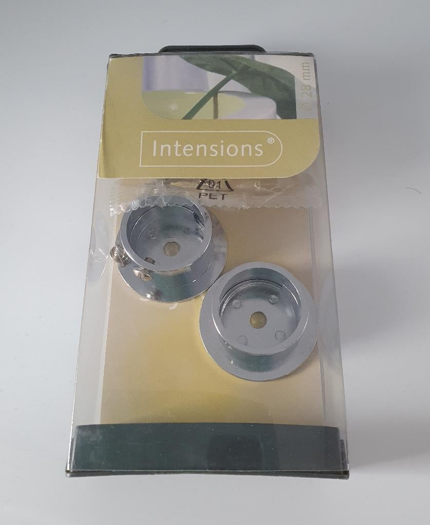 Gordijnroede steunen Intensions - 28 mm - chroom - NIEUW, Minder dan 50 cm, Overige kleuren, Nieuw, Ophalen of Verzenden