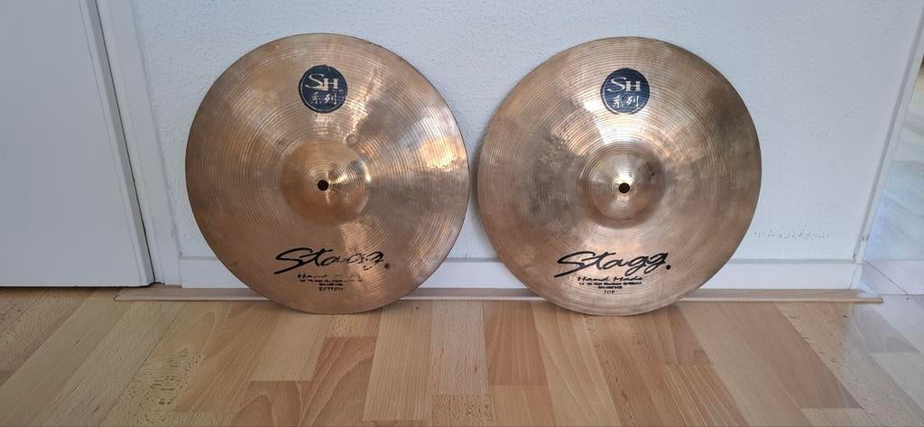 Stagg 14 inch medium brilliant hihats hand made SH-HM-14B, Ophalen of Verzenden, Zo goed als nieuw, Overige merken