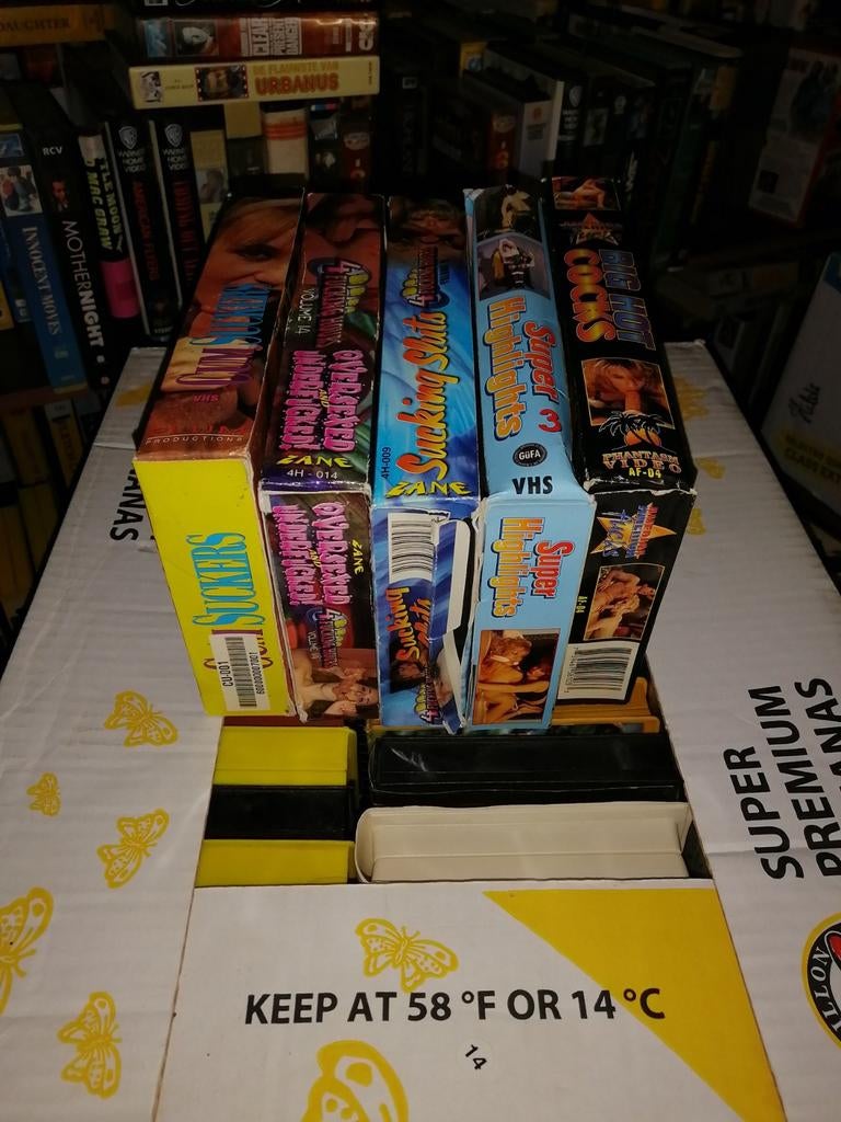 5 Adult vhs films, Cd's en Dvd's, VHS | Film, Vanaf 16 jaar, Ophalen of Verzenden, Zo goed als nieuw