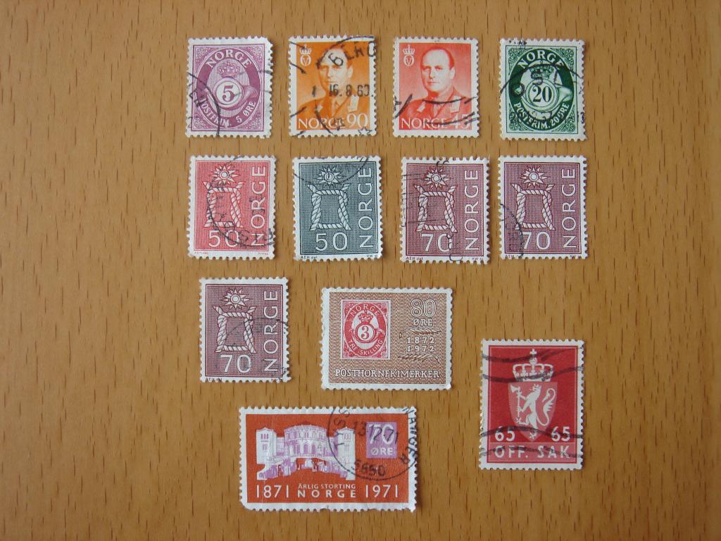 NOORWEGEN 12 Postzegels, Postzegels en Munten, Postzegels | Europa | Scandinavië, Ophalen of Verzenden, Noorwegen, Gestempeld
